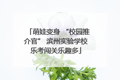 萌娃变身 “校园推介官” 滨州实验学校乐考闯关乐趣多