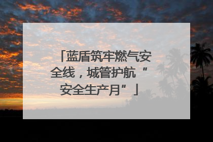 蓝盾筑牢燃气安全线，城管护航“安全生产月”