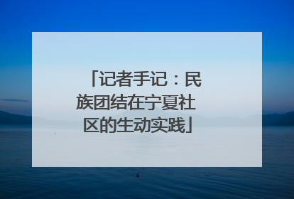 记者手记：民族团结在宁夏社区的生动实践