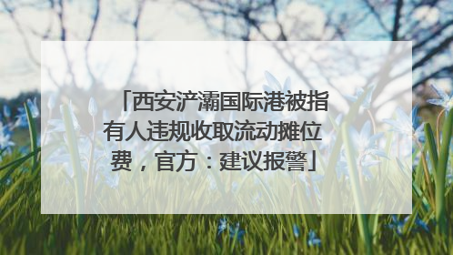 西安浐灞国际港被指有人违规收取流动摊位费，官方：建议报警