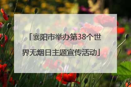 襄阳市举办第38个世界无烟日主题宣传活动