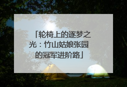 轮椅上的逐梦之光：竹山姑娘张园的冠军进阶路