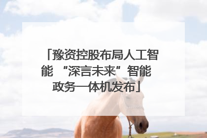 豫资控股布局人工智能 “深言未来”智能政务一体机发布