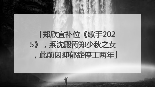 郑欣宜补位《歌手2025》，系沈殿霞郑少秋之女，此前因抑郁症停工两年