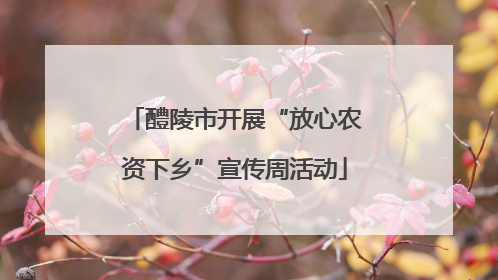 醴陵市开展“放心农资下乡”宣传周活动