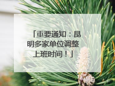 重要通知：昆明多家单位调整上班时间！