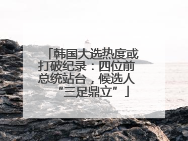 韩国大选热度或打破纪录：四位前总统站台，候选人“三足鼎立”