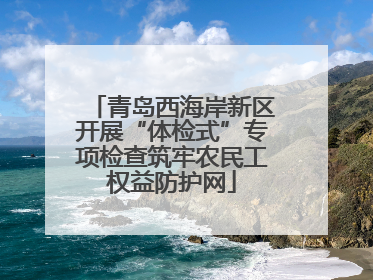 青岛西海岸新区开展“体检式”专项检查筑牢农民工权益防护网