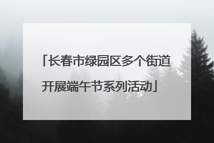 长春市绿园区多个街道开展端午节系列活动