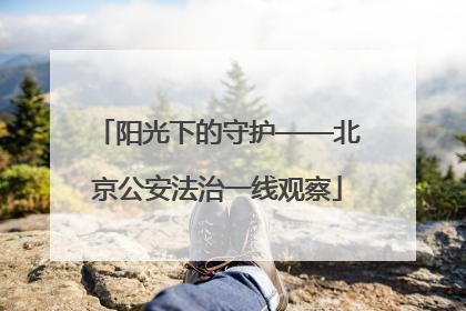 阳光下的守护——北京公安法治一线观察
