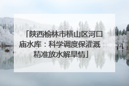 陕西榆林市横山区河口庙水库：科学调度保灌溉 精准放水解旱情