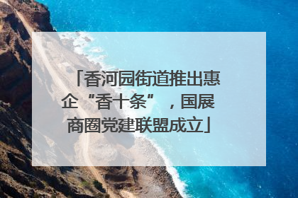 香河园街道推出惠企“香十条”，国展商圈党建联盟成立