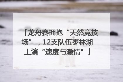 龙舟赛拥抱“天然竞技场”，12支队伍枣林湖上演“速度与激情”
