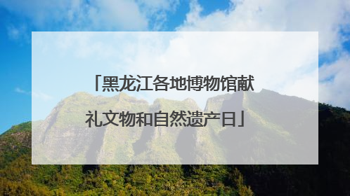 黑龙江各地博物馆献礼文物和自然遗产日