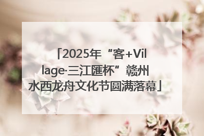 2025年“客+Village·三江匯杯”赣州水西龙舟文化节圆满落幕