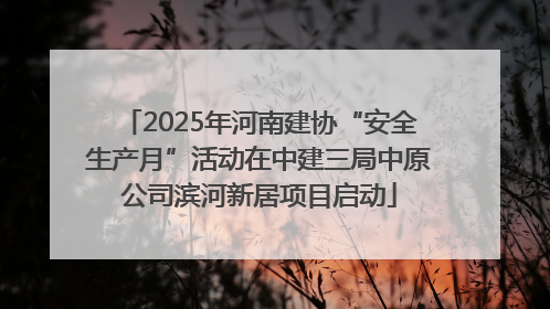 2025年河南建协“安全生产月”活动在中建三局中原公司滨河新居项目启动