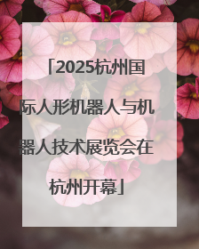 2025杭州国际人形机器人与机器人技术展览会在杭州开幕