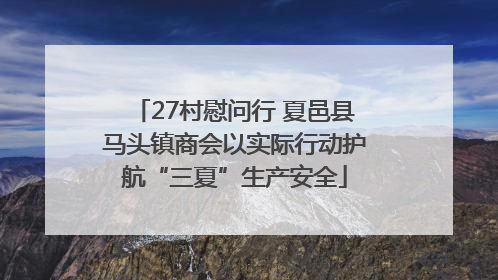 27村慰问行 夏邑县马头镇商会以实际行动护航“三夏”生产安全