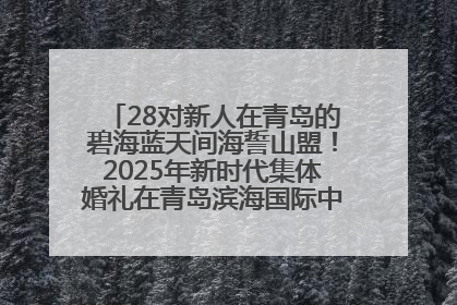 28对新人在青岛的碧海蓝天间海誓山盟！2025年新时代集体婚礼在青岛滨海国际中心文明实践广场举行