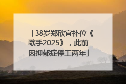 38岁郑欣宜补位《歌手2025》，此前因抑郁症停工两年