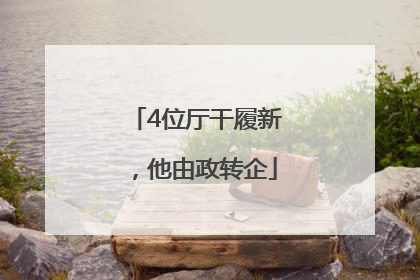 4位厅干履新，他由政转企
