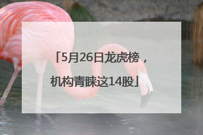 5月26日龙虎榜，机构青睐这14股
